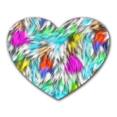 Fur Fabric Heart Mousepads