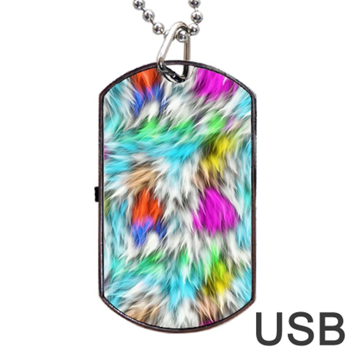 Fur Fabric Dog Tag USB Flash (Two Sides)