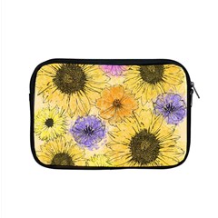 Multi Flower Line Drawing Apple Macbook Pro 15  Zipper Case by Simbadda