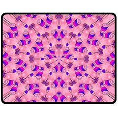 Mandala Tiling Fleece Blanket (medium)  by Simbadda