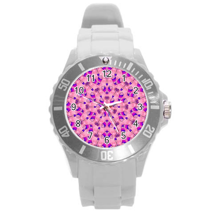 Mandala Tiling Round Plastic Sport Watch (L)