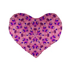 Mandala Tiling Standard 16  Premium Heart Shape Cushions by Simbadda