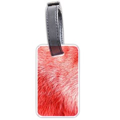 Pink Fur Background Luggage Tags (One Side) 