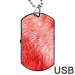 Pink Fur Background Dog Tag USB Flash (Two Sides) Front