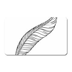 Feather Line Art Magnet (rectangular) by Simbadda