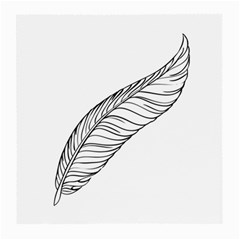 Feather Line Art Medium Glasses Cloth by Simbadda