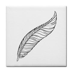 Feather Line Art Face Towel by Simbadda