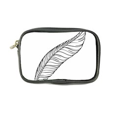 Feather Line Art Coin Purse by Simbadda