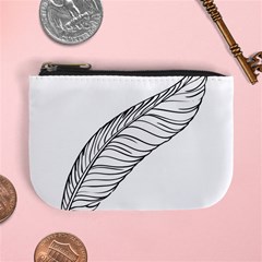 Feather Line Art Mini Coin Purses by Simbadda