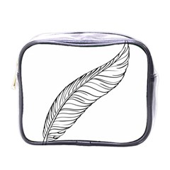 Feather Line Art Mini Toiletries Bags by Simbadda