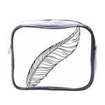 Feather Line Art Mini Toiletries Bags Front