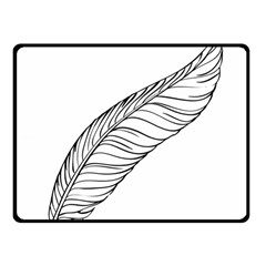 Feather Line Art Fleece Blanket (small) by Simbadda