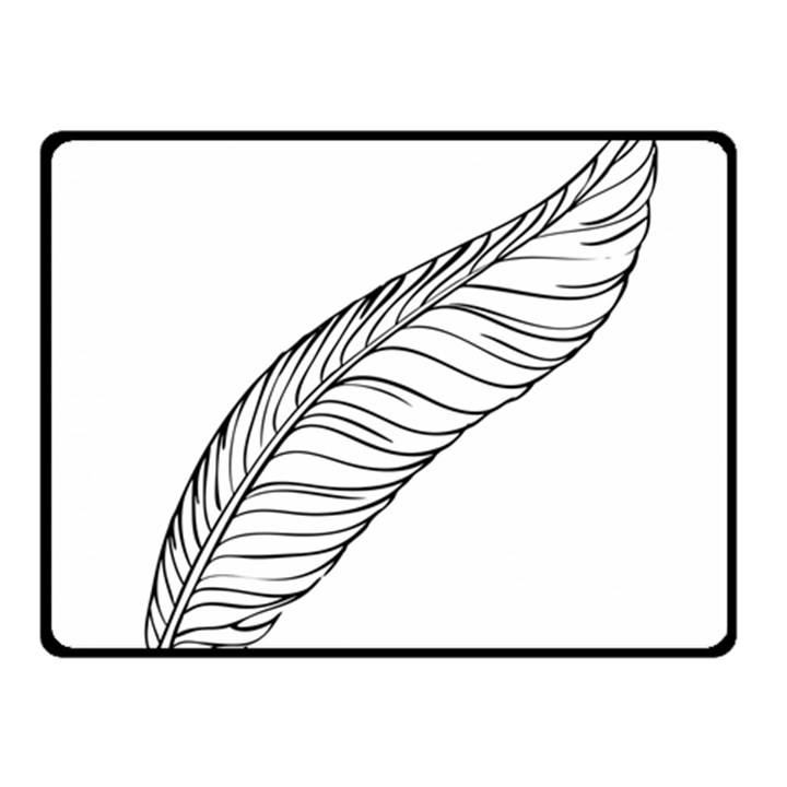 Feather Line Art Fleece Blanket (Small)