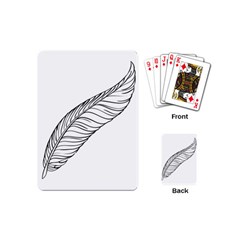 Feather Line Art Playing Cards (mini)  by Simbadda