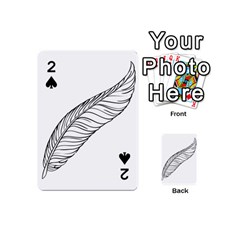 Feather Line Art Playing Cards 54 (mini)  by Simbadda