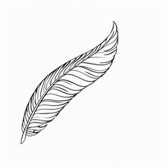 Feather Line Art Large Garden Flag (two Sides) by Simbadda