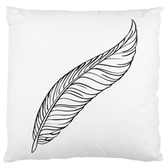 Feather Line Art Standard Flano Cushion Case (two Sides) by Simbadda