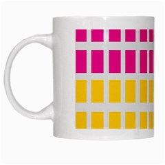 Squares Pattern Background Colorful Squares Wallpaper White Mugs by Simbadda