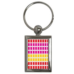 Squares Pattern Background Colorful Squares Wallpaper Key Chains (rectangle)  by Simbadda