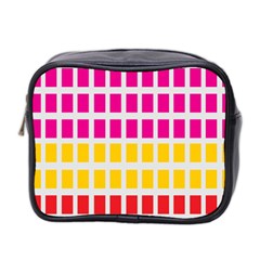 Squares Pattern Background Colorful Squares Wallpaper Mini Toiletries Bag 2-side by Simbadda