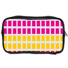 Squares Pattern Background Colorful Squares Wallpaper Toiletries Bags by Simbadda