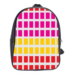 Squares Pattern Background Colorful Squares Wallpaper School Bags (xl)  by Simbadda