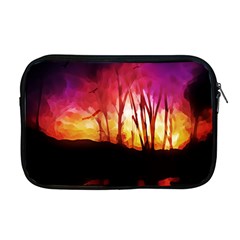 Fall Forest Background Apple Macbook Pro 17  Zipper Case by Simbadda