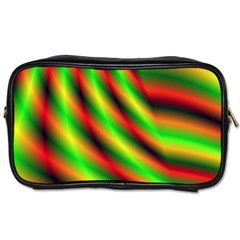 Neon Color Fractal Lines Toiletries Bags by Simbadda