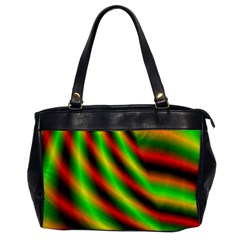 Neon Color Fractal Lines Office Handbags by Simbadda