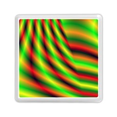 Neon Color Fractal Lines Memory Card Reader (square)  by Simbadda