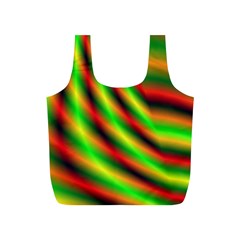 Neon Color Fractal Lines Full Print Recycle Bags (s)  by Simbadda