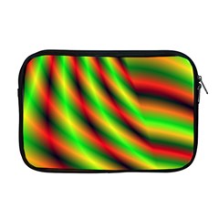 Neon Color Fractal Lines Apple Macbook Pro 17  Zipper Case by Simbadda