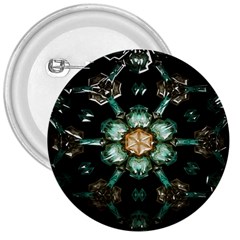 Kaleidoscope With Bits Of Colorful Translucent Glass In A Cylinder Filled With Mirrors 3  Buttons by Simbadda