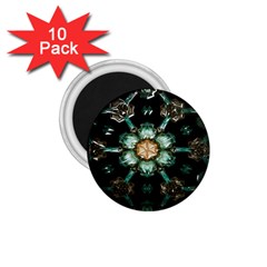 Kaleidoscope With Bits Of Colorful Translucent Glass In A Cylinder Filled With Mirrors 1 75  Magnets (10 Pack)  by Simbadda