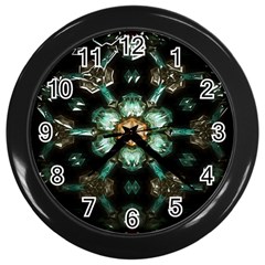 Kaleidoscope With Bits Of Colorful Translucent Glass In A Cylinder Filled With Mirrors Wall Clocks (black)