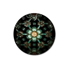 Kaleidoscope With Bits Of Colorful Translucent Glass In A Cylinder Filled With Mirrors Magnet 3  (round) by Simbadda