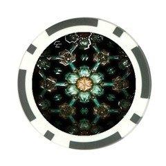 Kaleidoscope With Bits Of Colorful Translucent Glass In A Cylinder Filled With Mirrors Poker Chip Card Guard by Simbadda