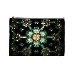 Kaleidoscope With Bits Of Colorful Translucent Glass In A Cylinder Filled With Mirrors Cosmetic Bag (large)  by Simbadda