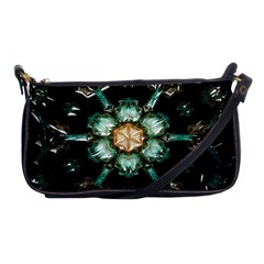 Kaleidoscope With Bits Of Colorful Translucent Glass In A Cylinder Filled With Mirrors Shoulder Clutch Bags by Simbadda