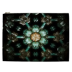 Kaleidoscope With Bits Of Colorful Translucent Glass In A Cylinder Filled With Mirrors Cosmetic Bag (xxl)  by Simbadda