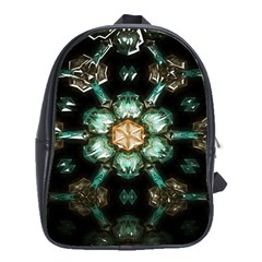 Kaleidoscope With Bits Of Colorful Translucent Glass In A Cylinder Filled With Mirrors School Bags (xl)  by Simbadda