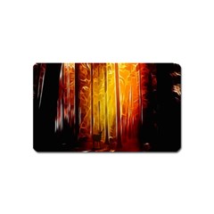 Artistic Effect Fractal Forest Background Magnet (name Card) by Simbadda