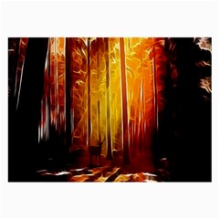 Artistic Effect Fractal Forest Background Large Glasses Cloth