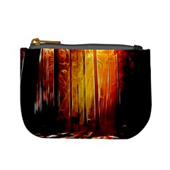 Artistic Effect Fractal Forest Background Mini Coin Purses by Simbadda