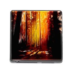 Artistic Effect Fractal Forest Background Memory Card Reader (square) by Simbadda