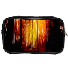 Artistic Effect Fractal Forest Background Toiletries Bags by Simbadda