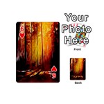 Artistic Effect Fractal Forest Background Playing Cards 54 (Mini)  Front - Heart6