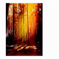 Artistic Effect Fractal Forest Background Small Garden Flag (two Sides) by Simbadda