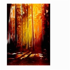 Artistic Effect Fractal Forest Background Large Garden Flag (two Sides) by Simbadda