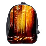 Artistic Effect Fractal Forest Background School Bags (XL)  Front